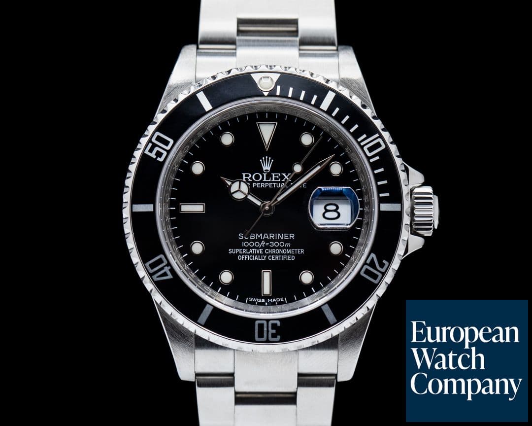 Image of Rolex Submariner 16610 Date SS Full Set Original Owner