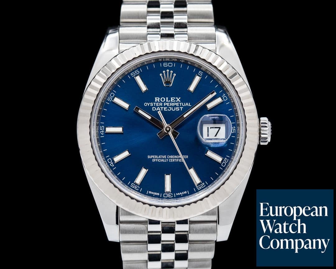 Image of Rolex Datejust 41 Blue Stick Dial SS / SS