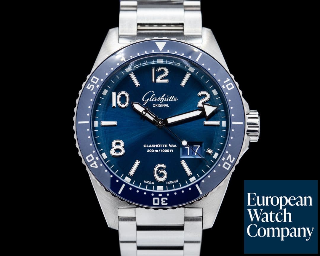 Image of Glashutte Original SeaQ Panorama Date Blue Dial SS 