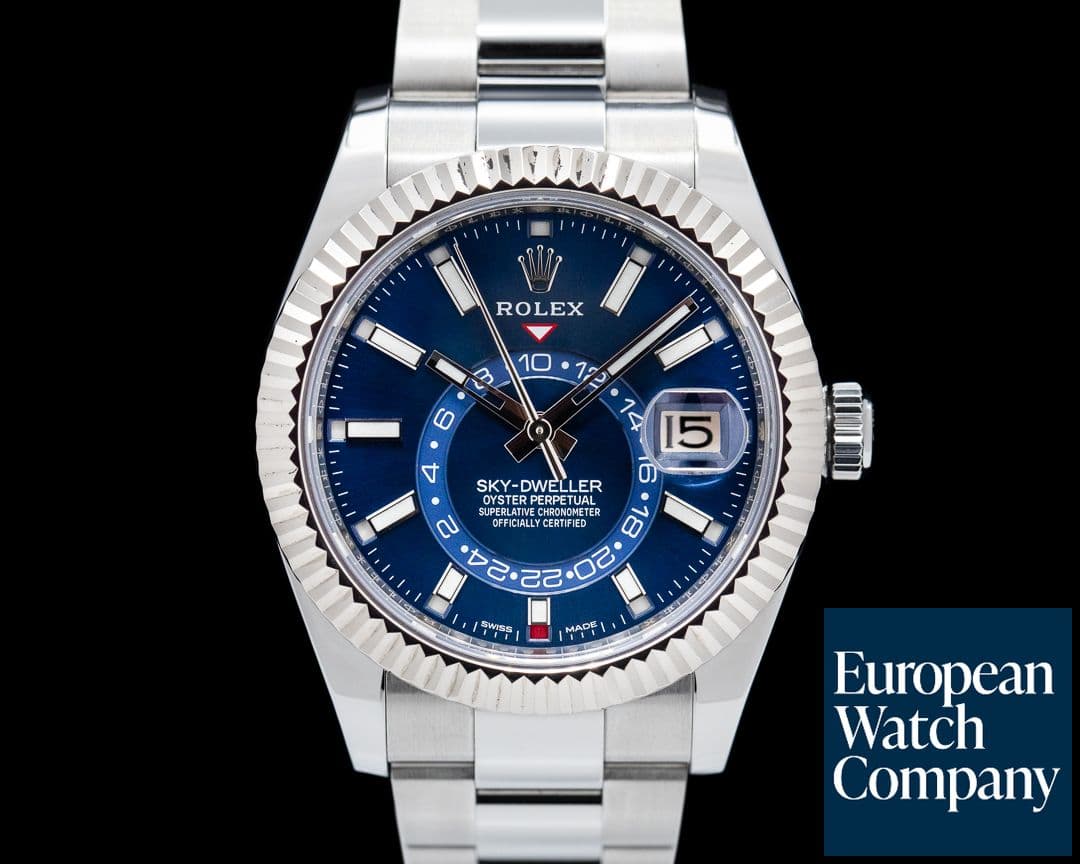 Image of Rolex Sky Dweller 326934 Steel Blue SS Oyster Bracelet 