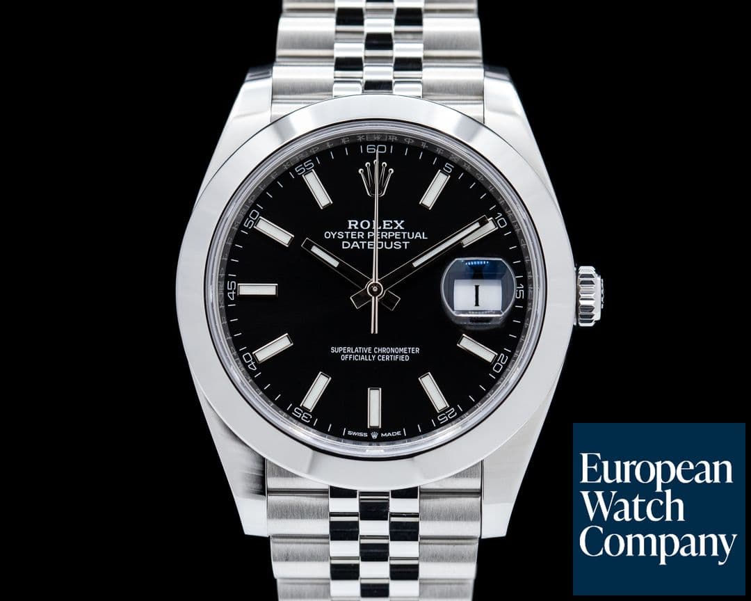 Image of Rolex Datejust 41 126300 Black Stick Dial SS 2023