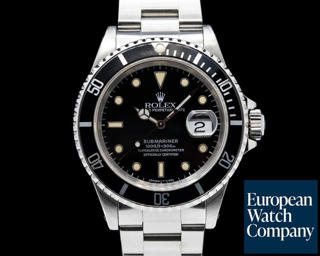 Image of Rolex Submariner SS Black Dial Circa 1991 Full Set