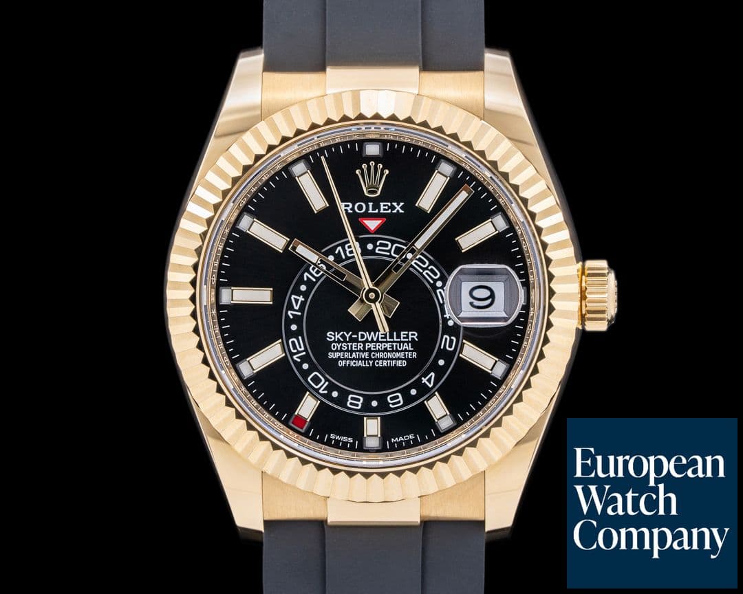 Image of Rolex Sky Dweller 326238 Black Dial 18k Yellow Gold / OysterFlex 2022