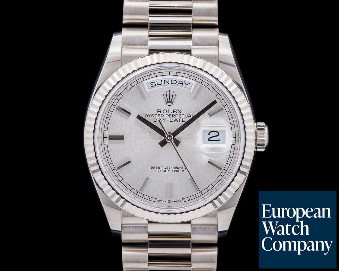 Image of Rolex Day Date 128239 President 36mm Silver Dial 18K White Gold 2022