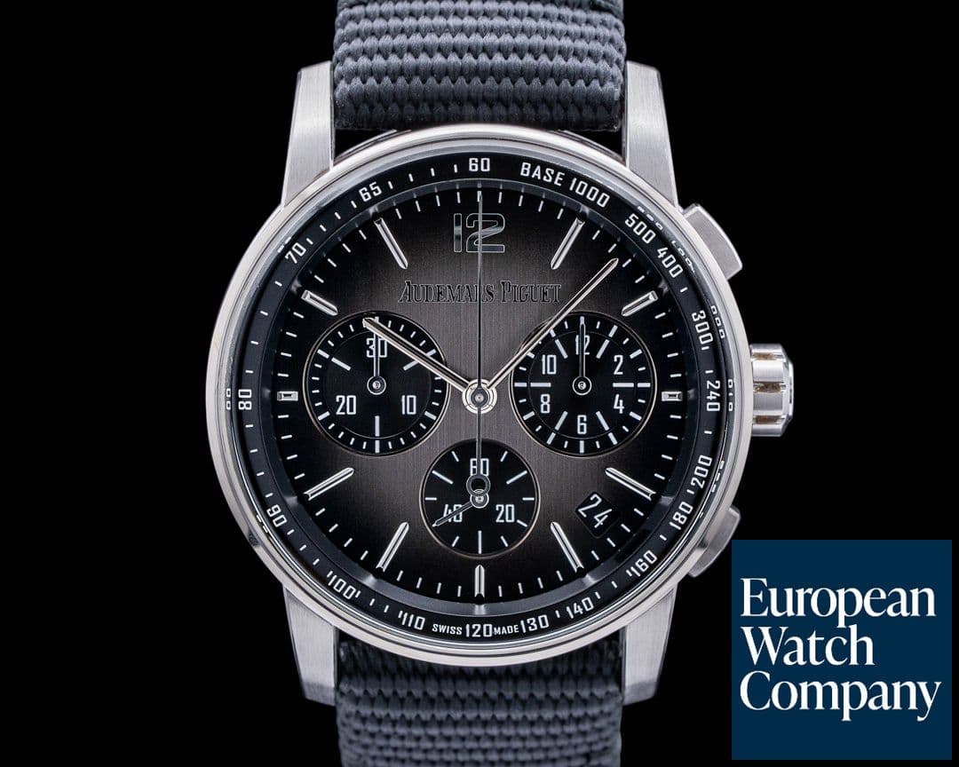 Image of Audemars Piguet Code 11:59 Chronograph 18k White Gold / Ceramic Smoked Grey Dial