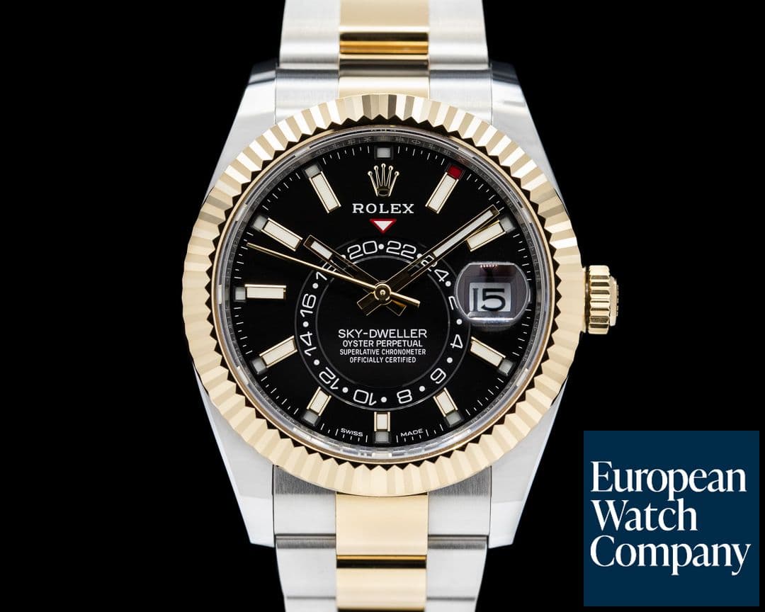 Image of Rolex Sky Dweller 326933 Steel & Yellow Gold Black Dial 