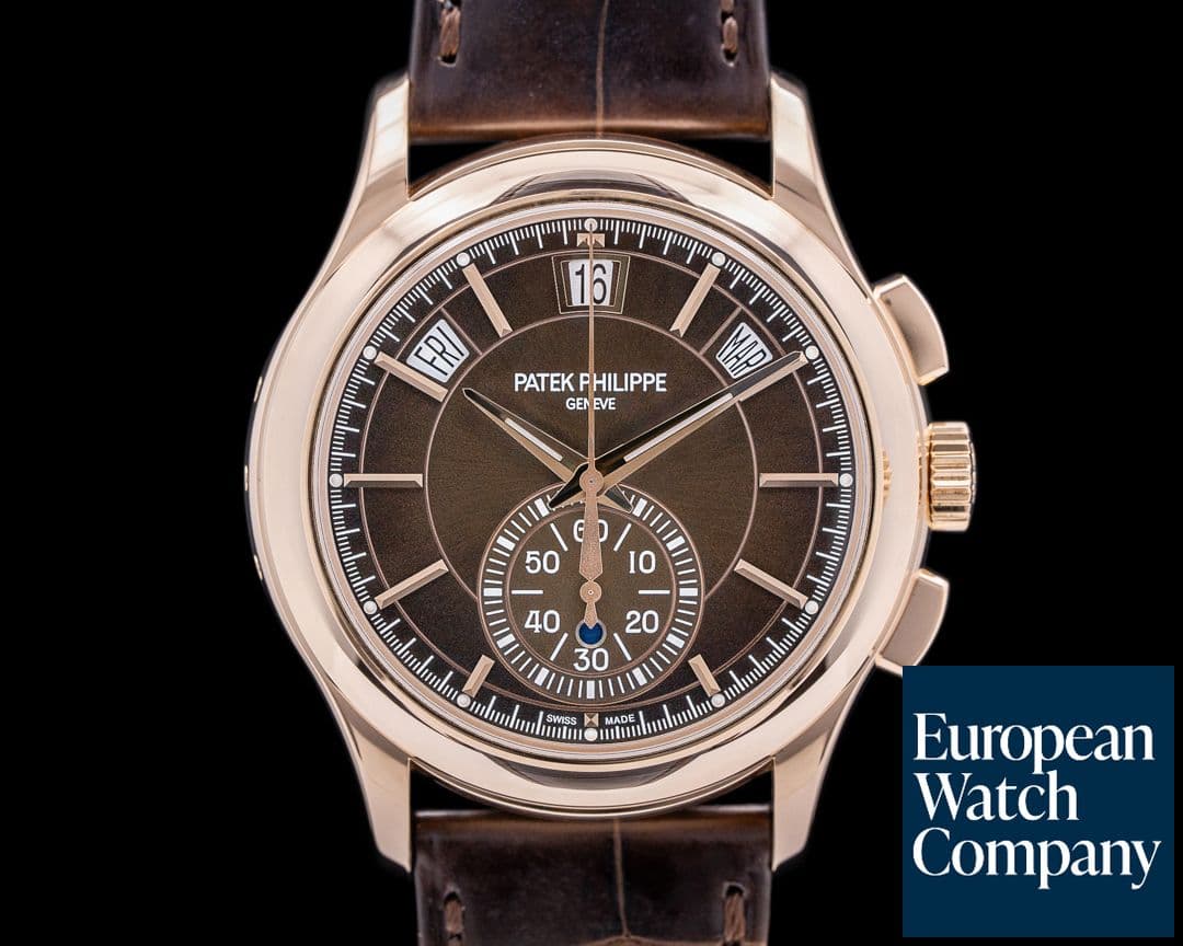 Image of Patek Philippe Chronograph Annual 5905R Calendar Rose Gold / Brown Dial 