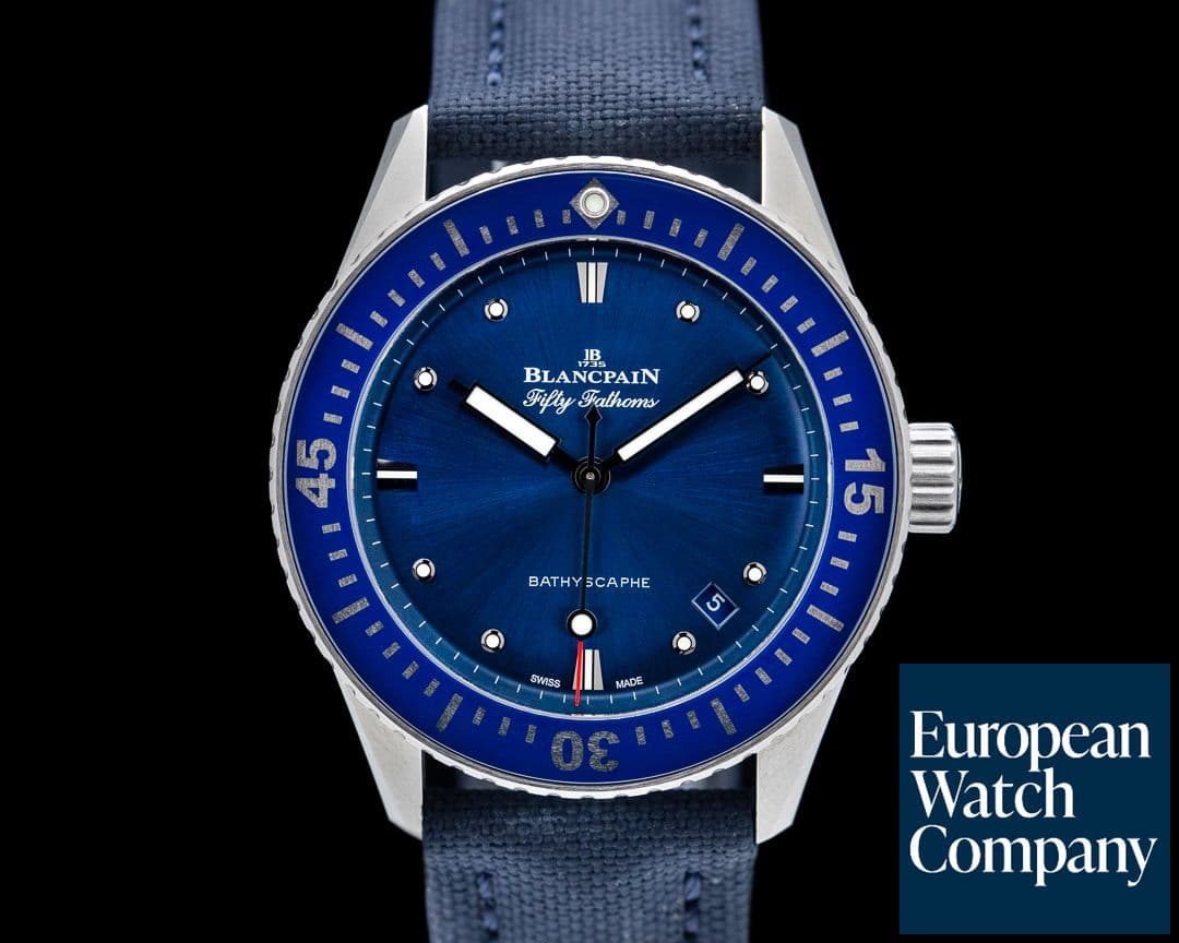 Image of Blancpain Fifty Fathoms Bathyscaphe Blue Dial 38MM