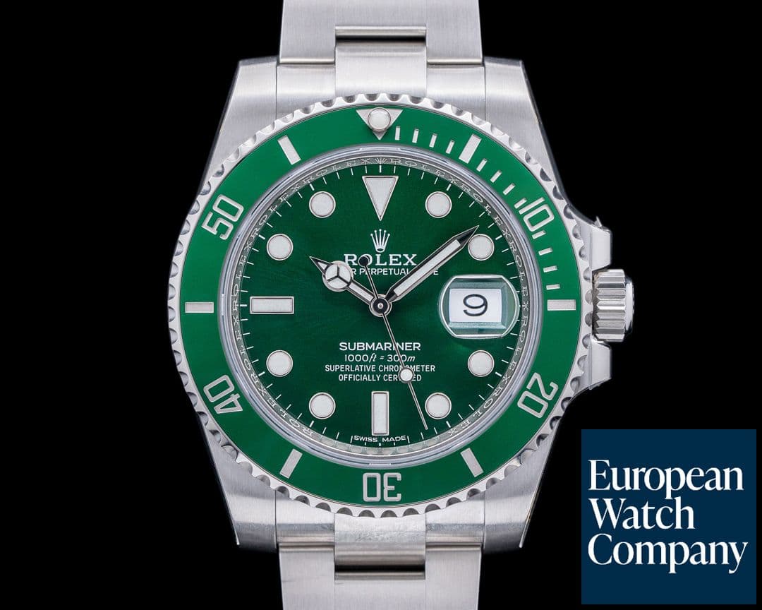 Image of Rolex Submariner "Hulk" Green Ceramic Bezel Green Dial SS UNWORN OPEN CARD