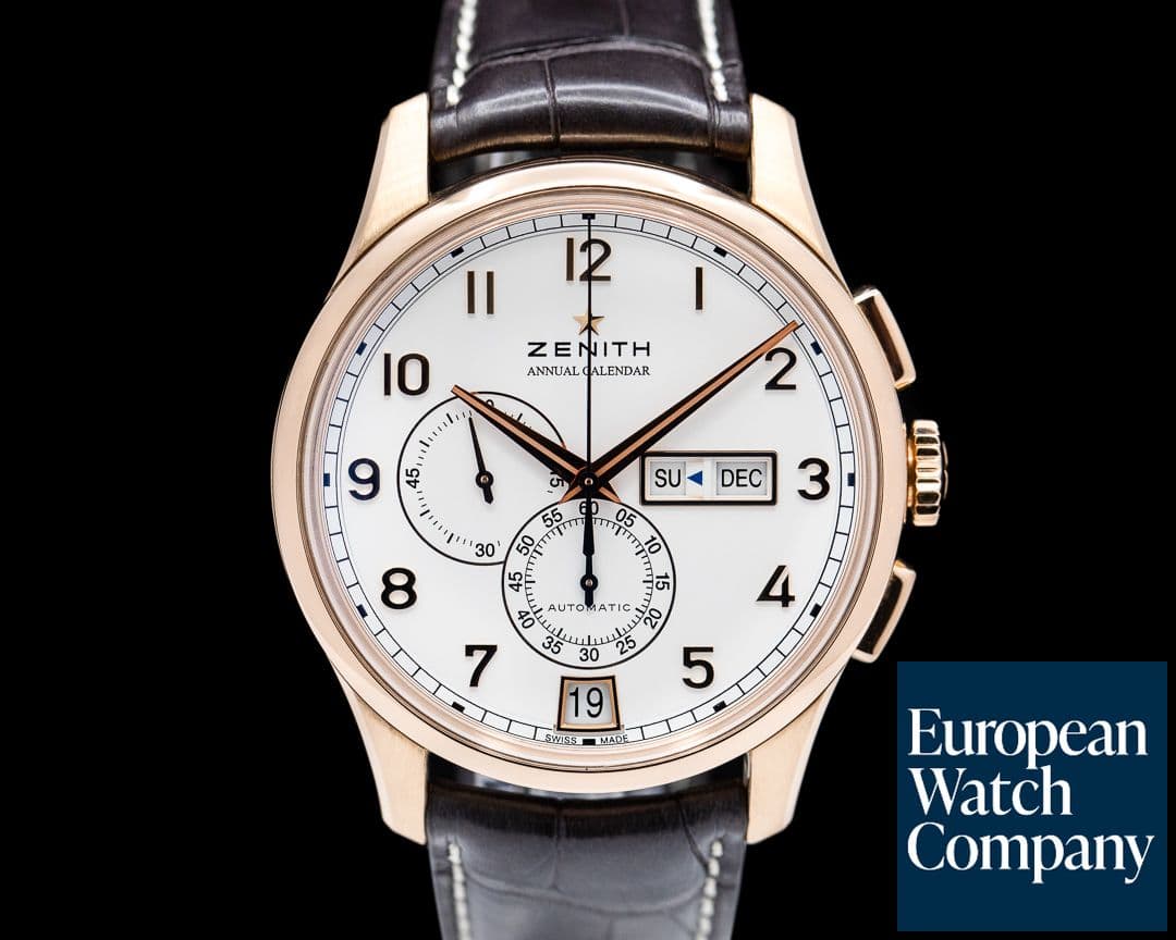 Image of Zenith Captain Windsor Chronograph 18k Rose Gold / White Dial 