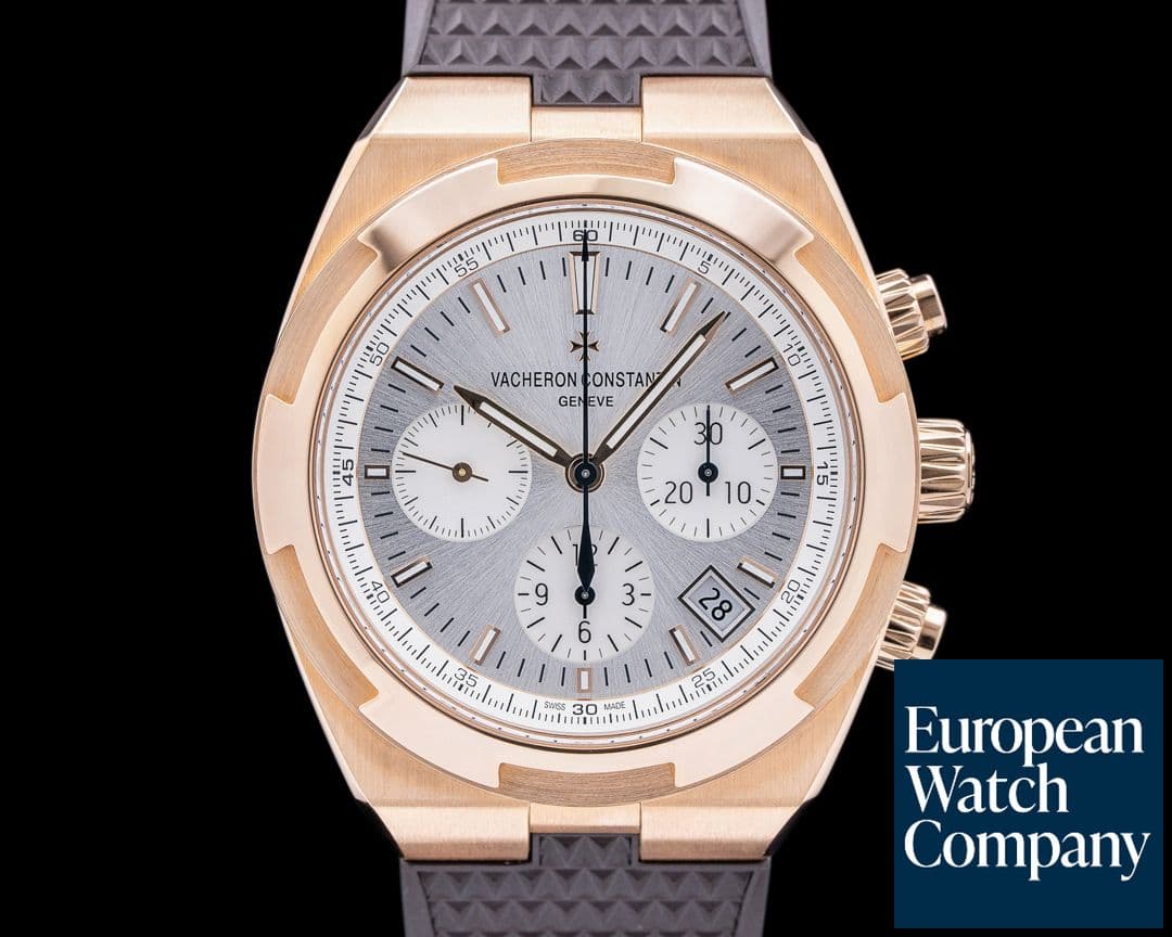 Image of Vacheron Constantin Overseas 5500V/000R Chronograph Silver Dial 18k Rose Gold