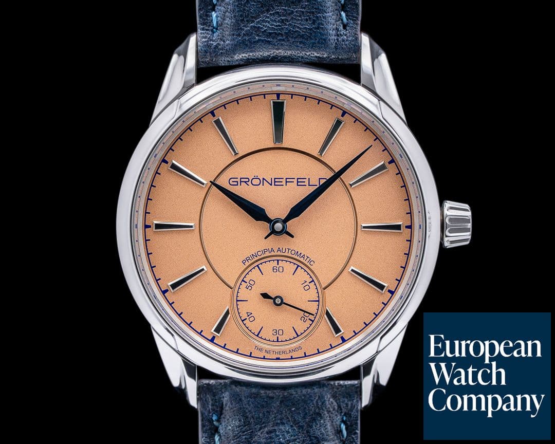 Image of Gronefeld 1941 Principia Automatic Steel Salmon Dial 