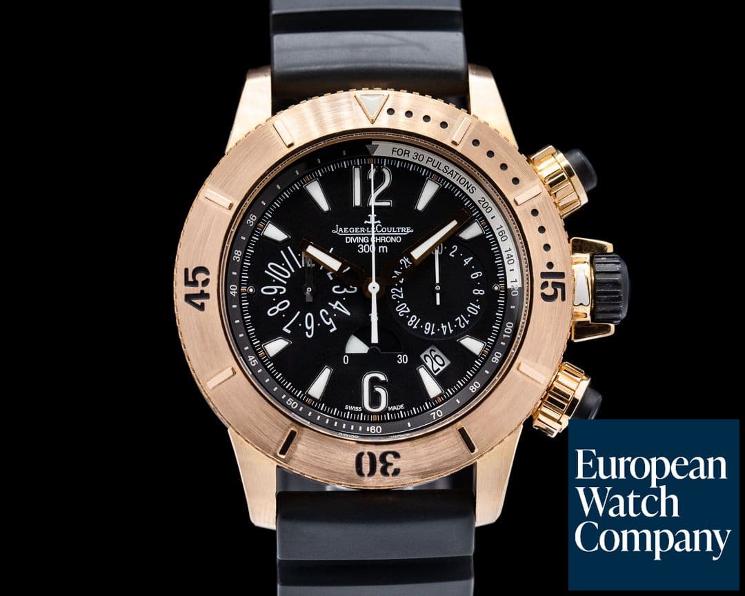 Image of Jaeger LeCoultre Master Compressor Diving Chronograph 18K Rose Gold / Rubber
