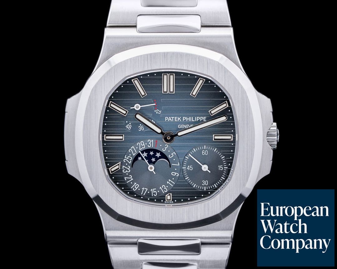 Image of Patek Philippe Jumbo Nautilus 5712 Moonphase Power Reserve SS 