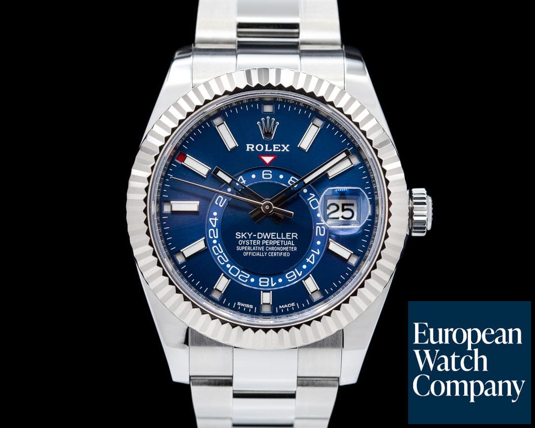 Image of Rolex Sky Dweller 326934 Steel Blue SS Oyster Bracelet 