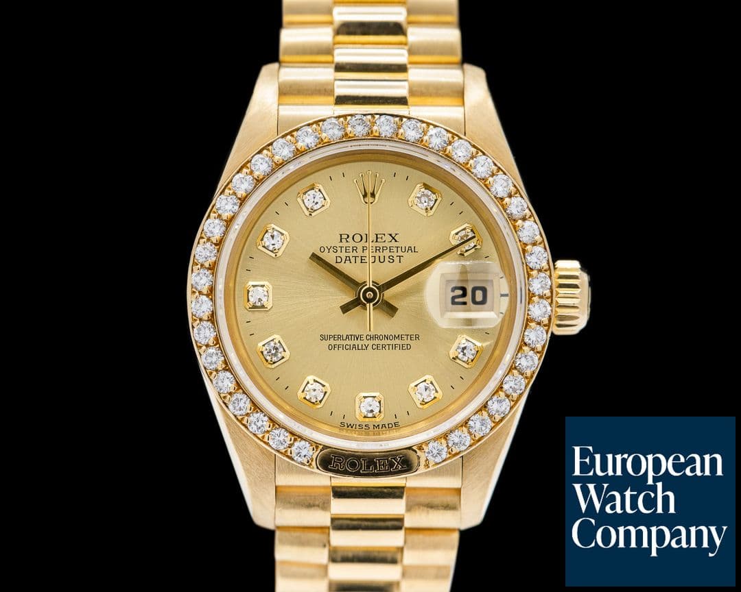 Image of Rolex Lady Datejust President 18k Yellow Gold  