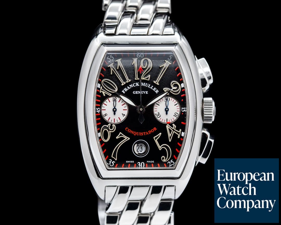 Image of Franck Muller King Conquistador Chronograph Black Dial SS / SS
