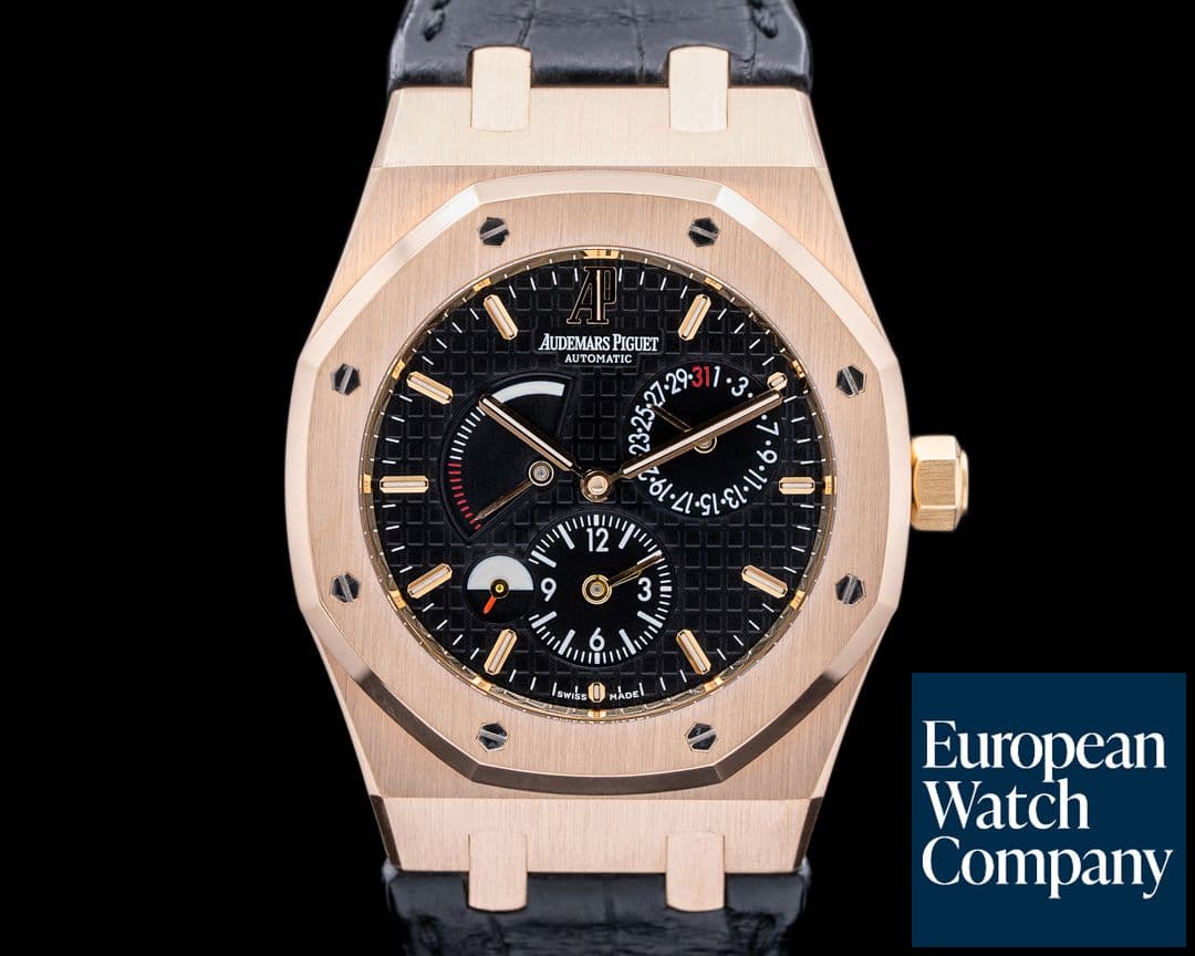 Image of Audemars Piguet Royal Oak Dual Time 26120OR 18K Rose Gold / Black Dial 