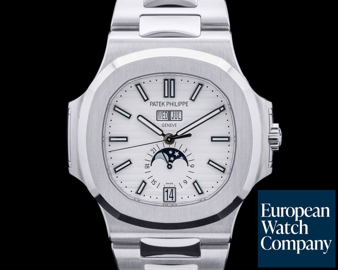Image of Patek Philippe Nautilus Annual Calendar 5726 Moon White Dial SS 