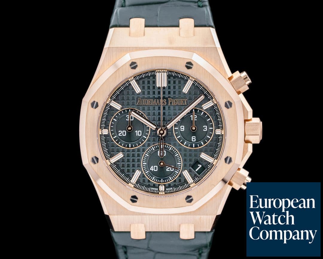 Image of Audemars Piguet Royal Oak 26240OR Chronograph Green Dial RG 41mm 50th Anniversary