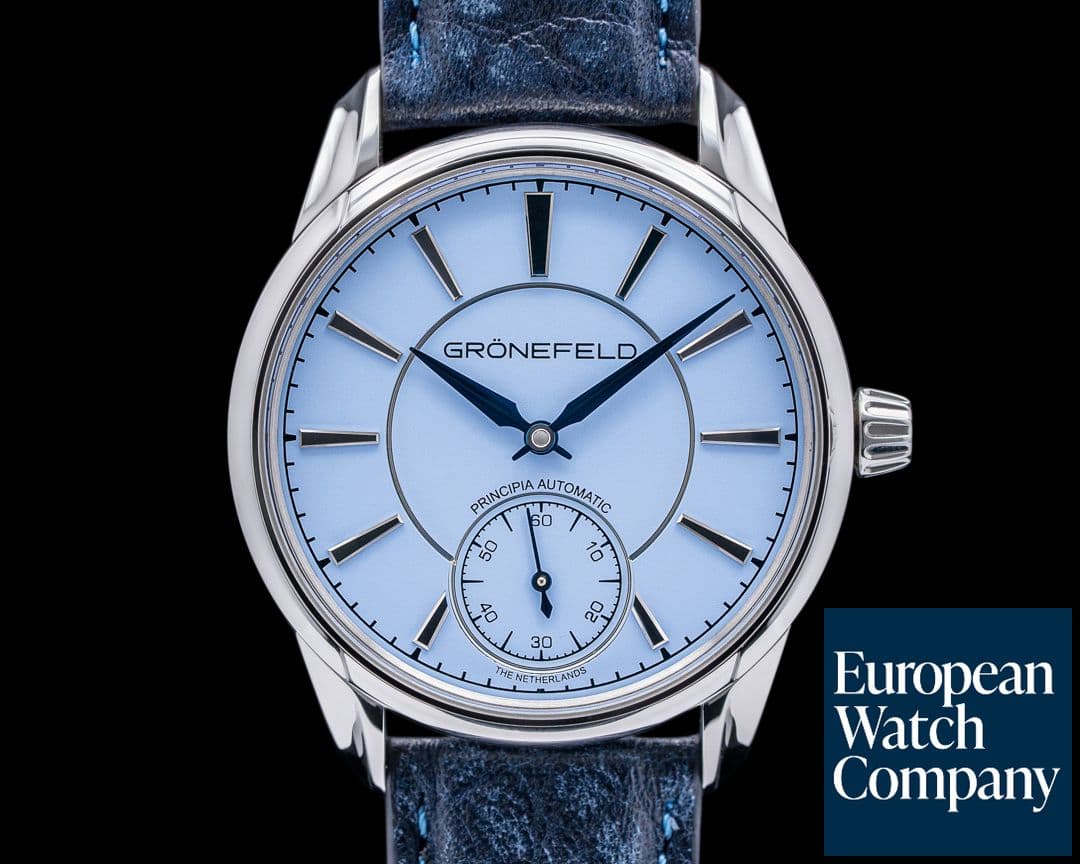 Image of Gronefeld 1941 Principia Automatic Steel Light Blue Dial