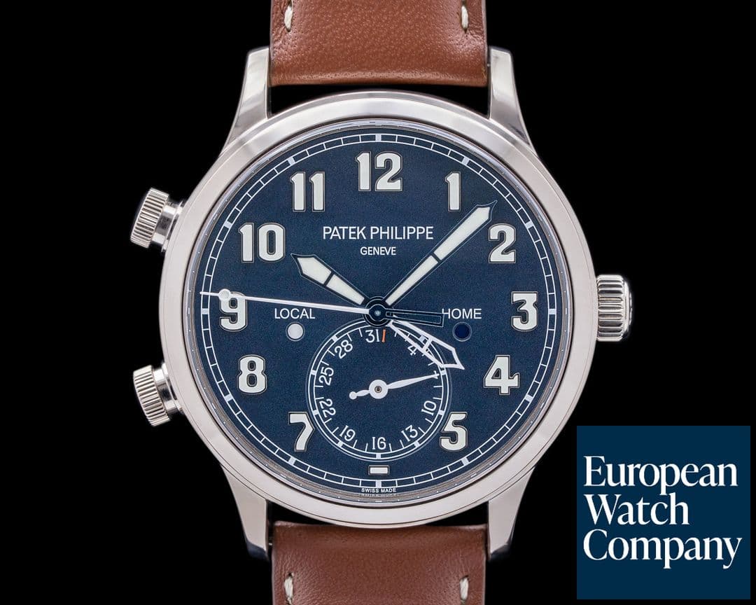 Image of Patek Philippe Calatrava 5524G Pilot Travel Time 18k White Gold
