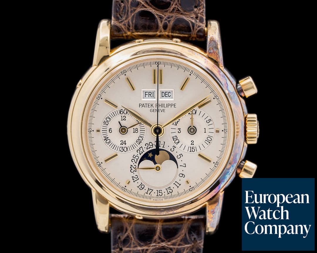 Image of Patek Philippe 3970EJ Perpetual Calendar Chronograph 18K Yellow 2nd Series PATINA