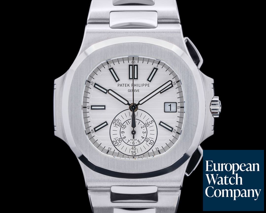 Image of Patek Philippe Nautilus 5980 Chronograph White Dial SS