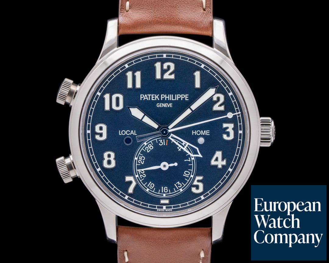 Image of Patek Philippe Calatrava 5524G Pilot Travel Time 18k White Gold