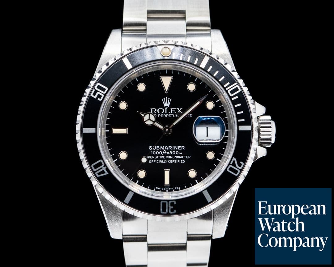 Image of Rolex Submariner SS Black Dial Circa 1989 COMPLETE