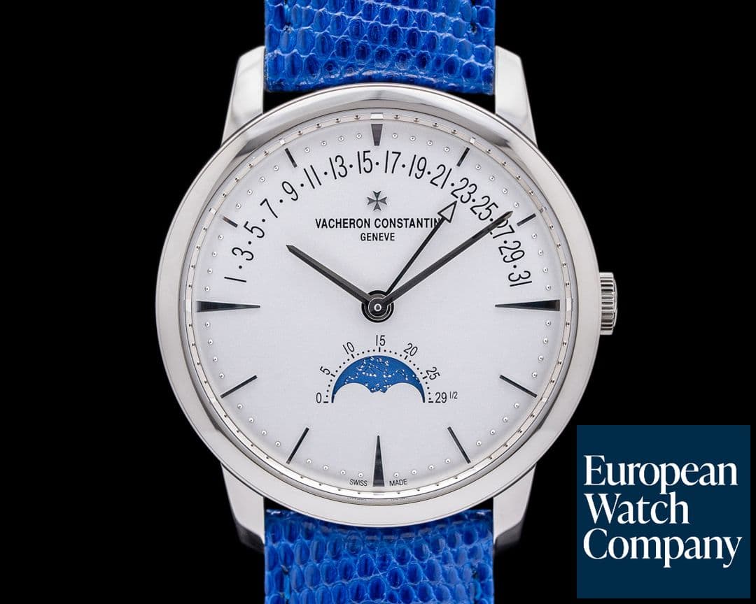 Image of Vacheron Constantin Patrimony Moonphase Retrograde Date 18k White Gold