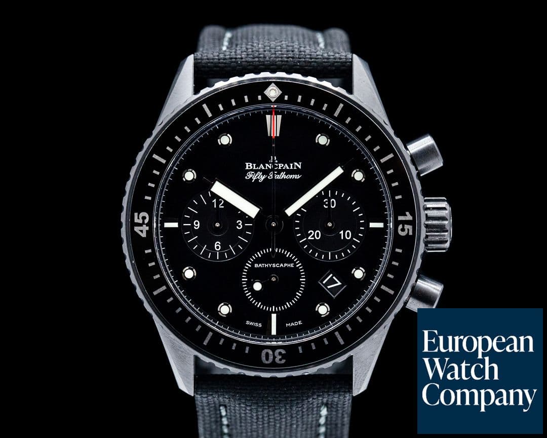 Image of Blancpain Fifty Fathoms Bathyscaphe Cermaic Flyback Chronograph SS
