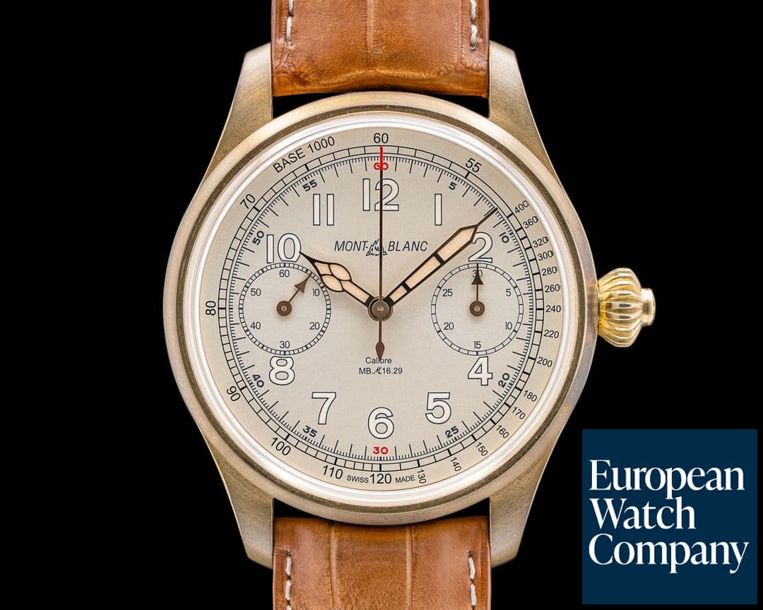 Image of Montblanc 1858 Monopusher Chronograph Tachymeter Bronze LIMITED 