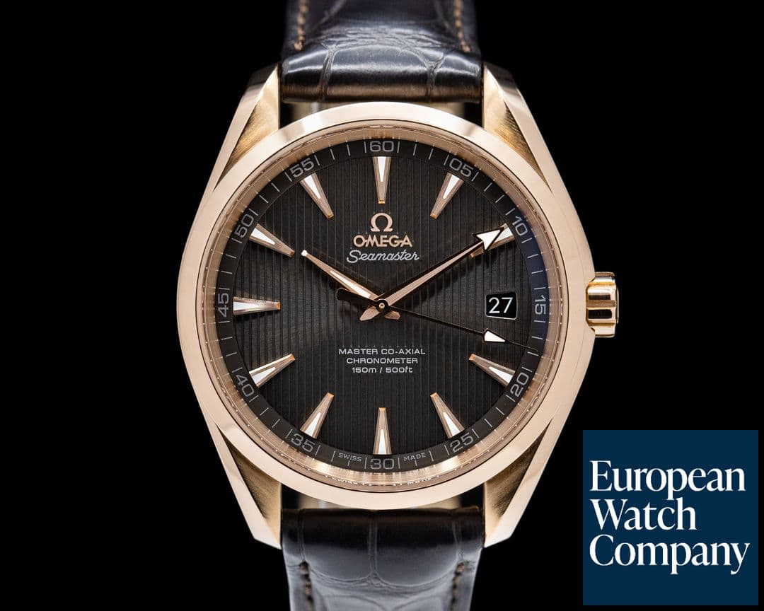 Image of Omega Aqua Terra Brown Dial Rose Gold 42MM