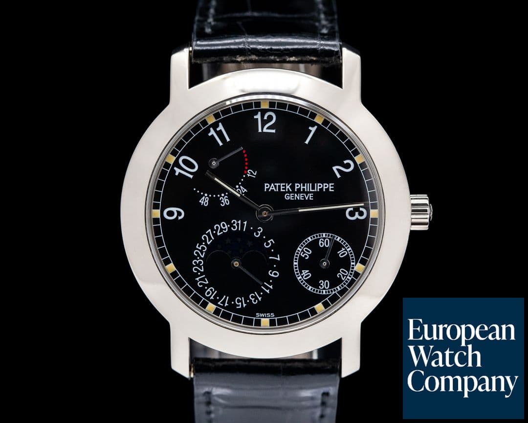Image of Patek Philippe Moon Phase Power 5055G Reserve Black Dial 18K White Gold 