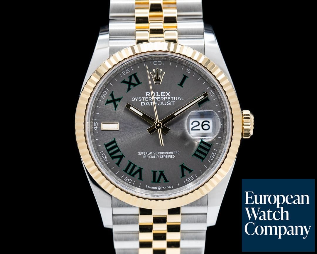 Image of Rolex Datejust 41 126333 Wimbledon Slate Roman Dial 18k/SS 2023