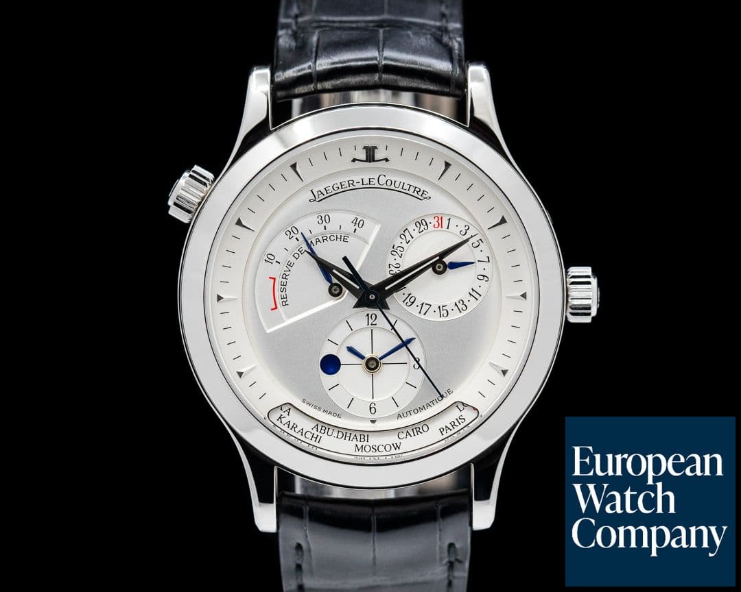 Image of Jaeger LeCoultre Master Geographic Steel Silver Dial / Deployant 