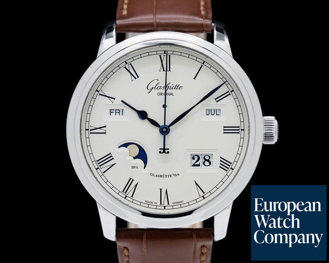 Image of Glashutte Original Senator Perpetual Calendar SS White Dial

