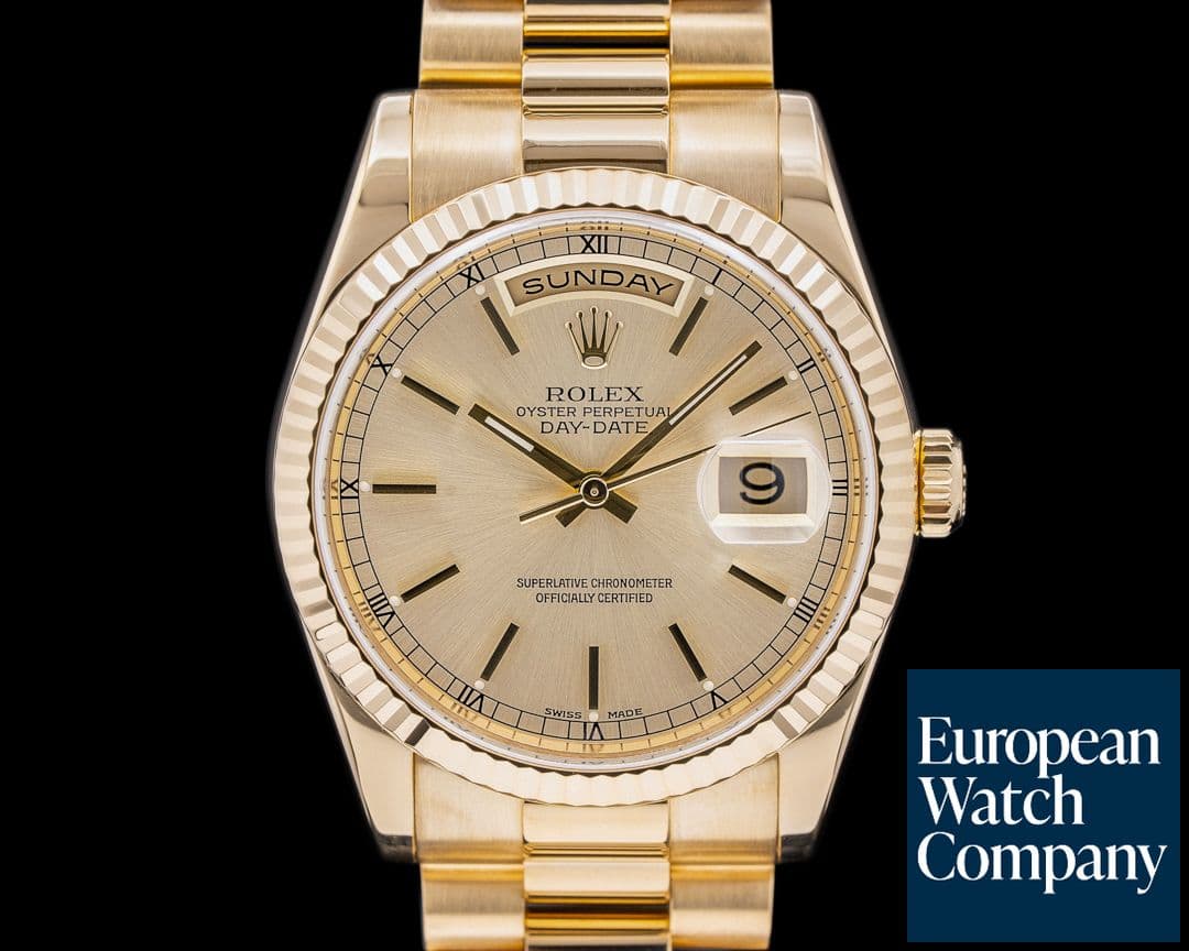 Image of Rolex Day Date President 118238 Champagne Dial 18K Yellow Gold
