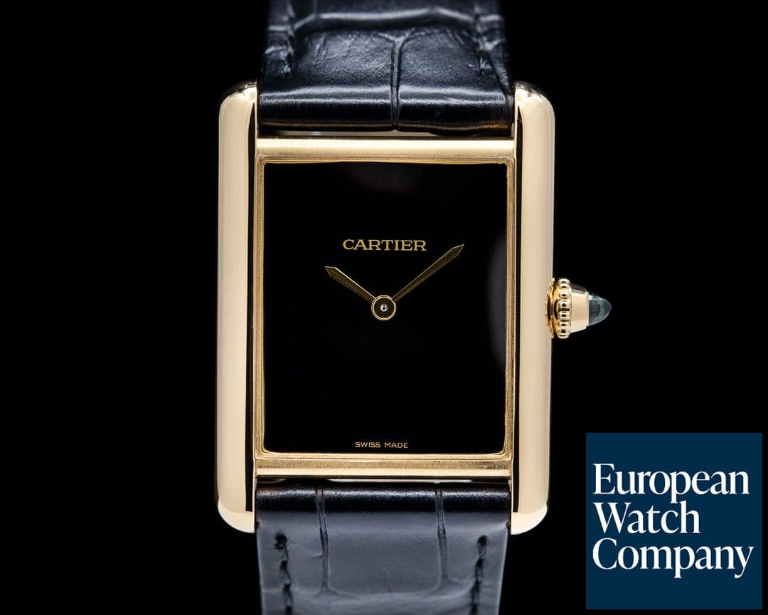 Image of Cartier Tank Louis Black Dial 18K Yellow Gold