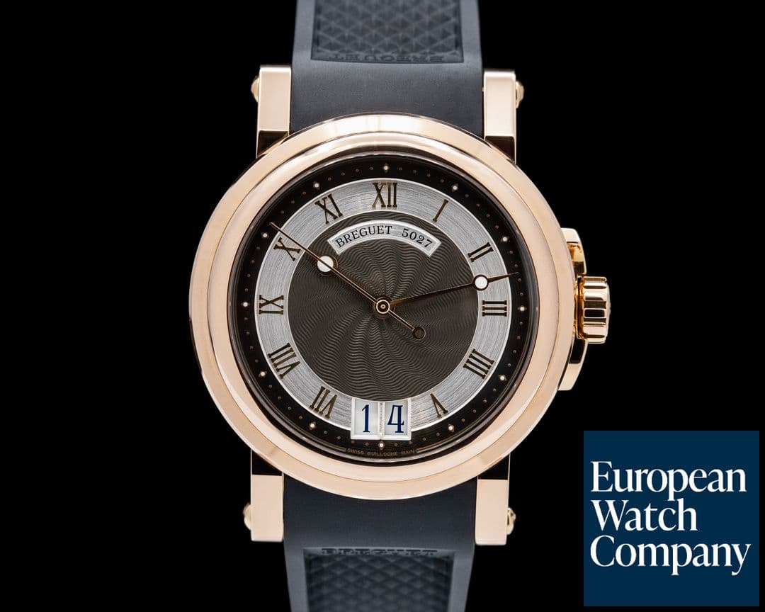 Image of Breguet Marine Automatic Big Date 18K Rose Gold / Rubber