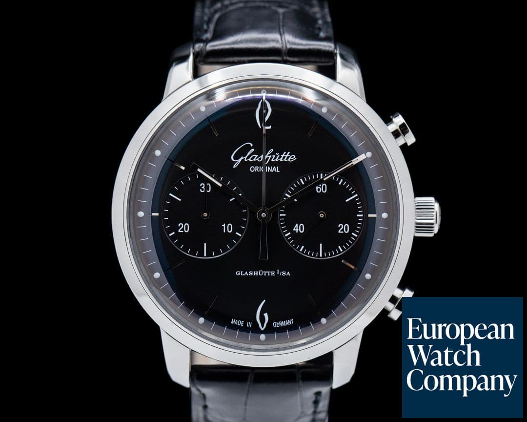 Image of Glashutte Original Senator Sixties Chronograph Black Dial 42MM