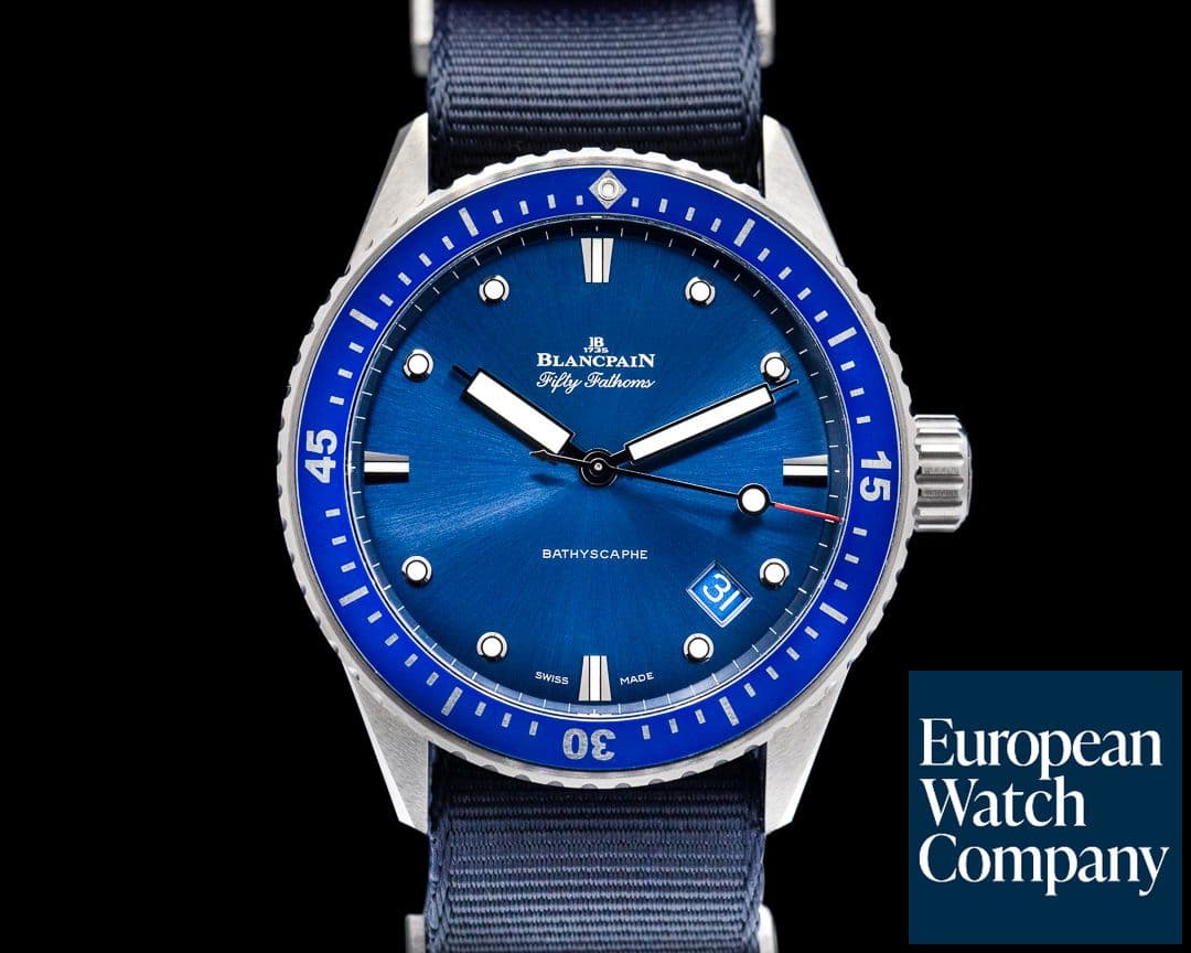 Image of Blancpain Fifty Fathoms Bathyscaphe Ceramic Blue UNWORN