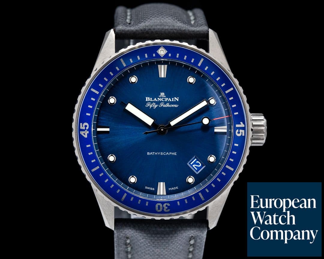 Image of Blancpain Fifty Fathoms Bathyscaphe Ceramic Blue 