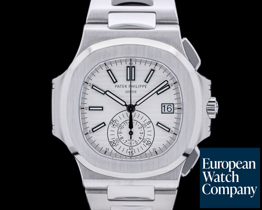 Image of Patek Philippe Nautilus 5980 Chronograph White Dial SS