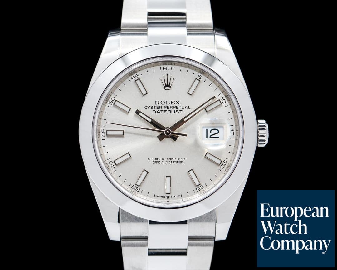 Image of Rolex Datejust 41 126300 Silver Stick Dial SS 