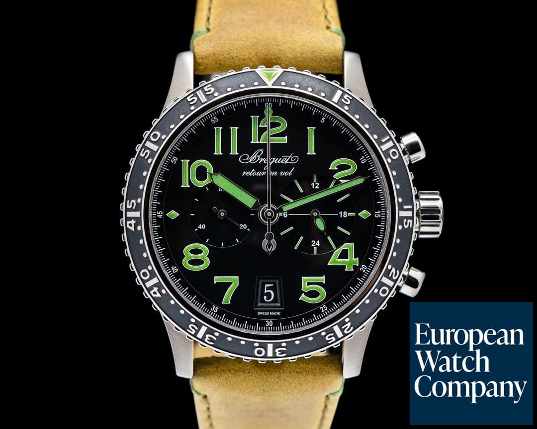 Image of Breguet Type XXI Flyback Titanium Black Dial UNWORN
