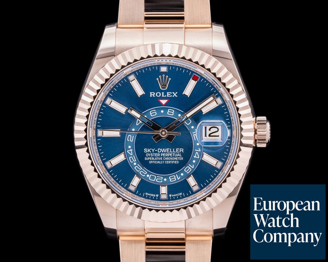 Image of Rolex Sky Dweller 326935 New Blue Dial 18K Rose Gold 2023