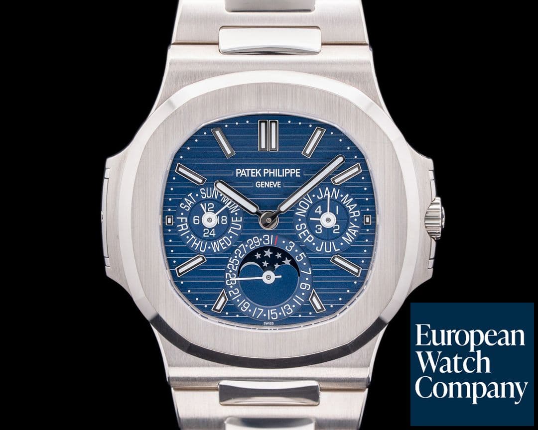 Image of Patek Philippe Nautilus 5740 Perpetual Calendar 18k White Gold Blue Dial 