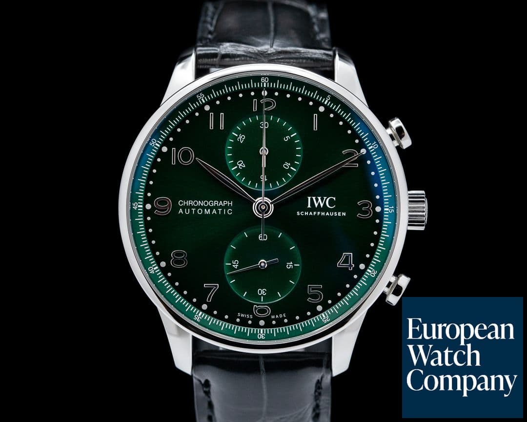 Image of IWC Portuguese Chronograph SS Green Dial 2023
